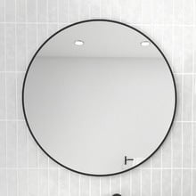 Black Lyla Round Stainless Steel Wall Mirror
